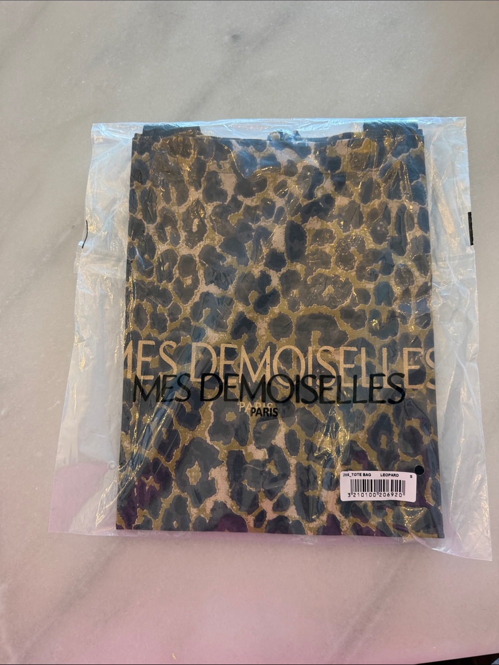 NWT Mes Demoiselles Leopard Print Tote in Black, Tan & Gold